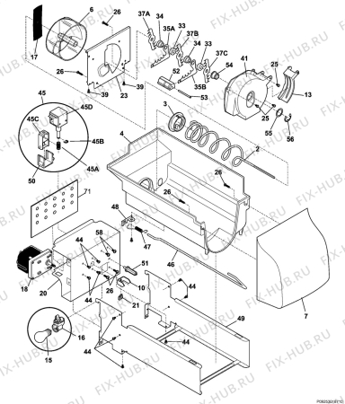 Взрыв-схема холодильника Frigidaire GPSZ28V9CS4 - Схема узла Ice container